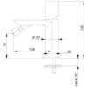 Remer EG520CFP Смеситель для биде Edge EG520CFP, черный брашированный хром, шт