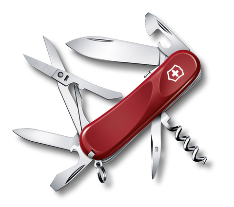 Нож складной Victorinox Evolution S14, 85 mm, 14 функций, красный