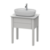 Duravit Luv Консоль из кварцевого камня с 1-м вырезом, 20x688x475, цвет белый структурный LU946501717