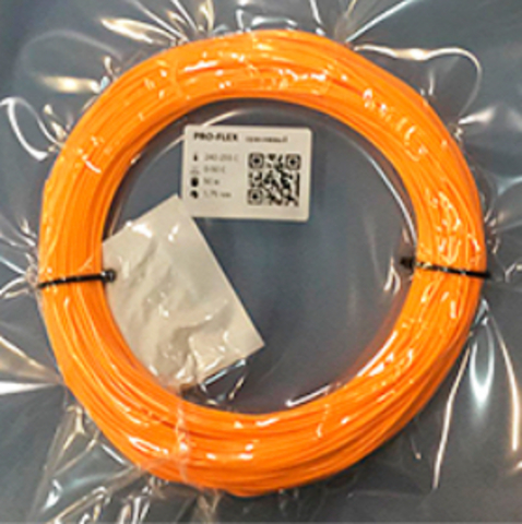 Пластик для 3D-принтера Filamentarno PRO 1.75 PRO-FLEX оранжевый (50 м)