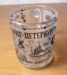 Кружка 250 мл стекло с видами Петербурга.