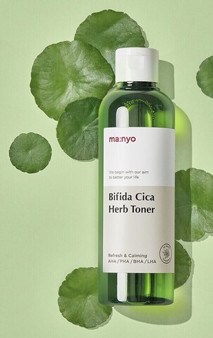 Энергетический тонер с экстрактом центеллы азиатской Manyo Factory Bifida Cica Herb Toner 210 мл