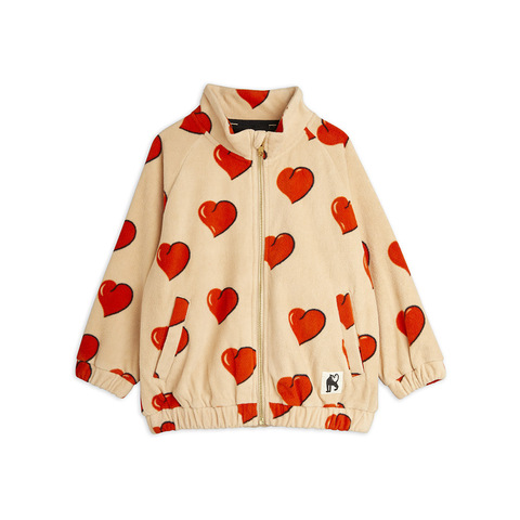 Флисовая Куртка Mini Rodini Hearts Beige