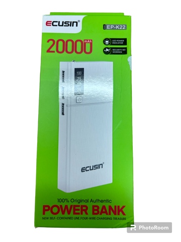 Внешний аккумулятор (Power bank) 3 USB Ecusin  20000 mAh  с фонариком