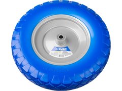 ЗУБР КПУ-2, 4? х 380 мм, для тачек (арт. 39903, 39974), стальной диск, подшипник - 16 мм, полиуретановое колесо, Профессионал (39912-2)