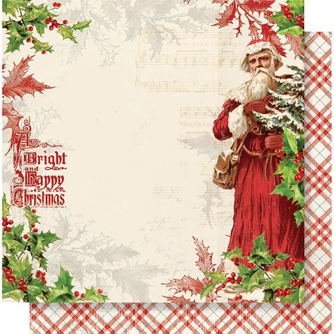 Лист двусторонней бумаги 30х30 см. - Simple Vintage Christmas - Dear Santa