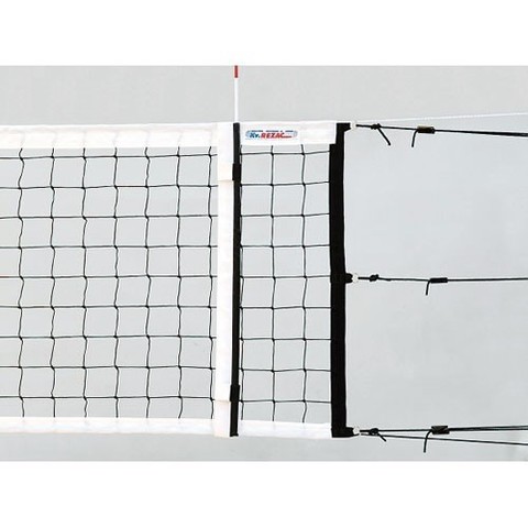 Сетка волейбольная KV.REZAC, арт.15075130, черн., 9.5х1м, нить 3мм ПП, кевлар. трос