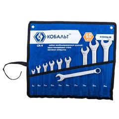 Набор ключей комбинированных КОБАЛЬТ 8,10-14,17,19,22,24 мм (10 шт.) чехол (Арт. 020106-10)