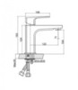 Cersanit 63055 Смеситель для раковины WISLA однорычажный клик клак