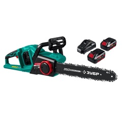 ЗУБР С1-18, 36 В, 35 см шина, 2х18 В АКБ (4 А·ч), бесщеточная цепная пила (ПЦЛ-3635-42)
