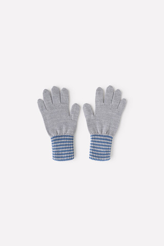 Перчатки  для мальчика  КВ 10005/св.серый меланж,св.джинс