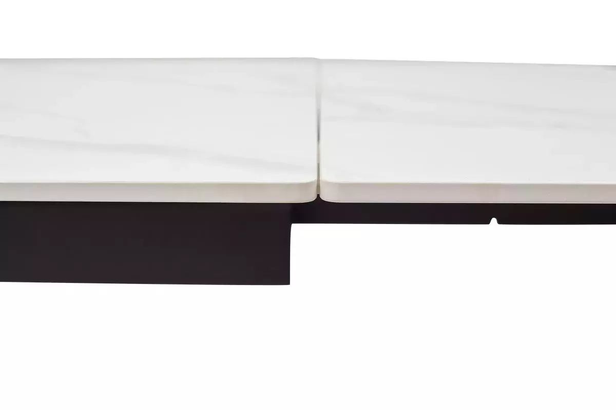 Стол LIVORNO 180 MATT WHITE MARBLE SOLID CERAMIC / BLACK, DISAUR