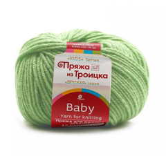 Пряжа "Кроха", 20%шерсть, 80%акрил, 50гр, 135м, св. салат