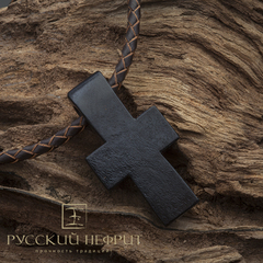 Крест из чёрного нефрита