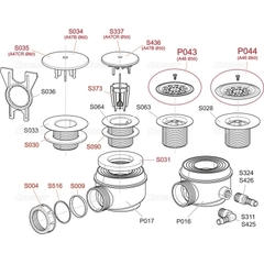 A47CR D60 Сифон для душевого поддона хромированный