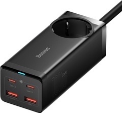 Зарядное устройство Baseus GaN3 Pro Desktop Powerstrip AC+2U+2C 100W USB Type-C, USB черный