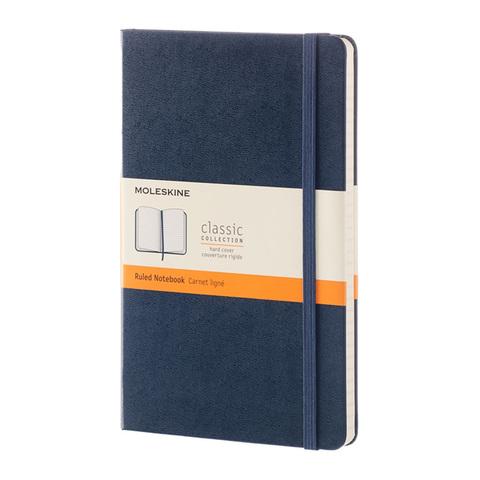 Блокнот Moleskine Classic Large, цвет синий, в линейку