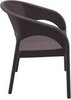 Кресло пластиковое плетеное, Siesta Contract Panama, коричневый
