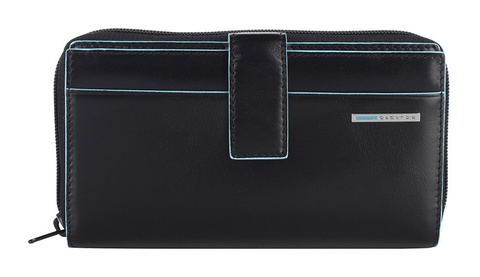 Кошелек женский Piquadro Blue Square, чёрный, кожа натуральная (PD1354B2R/N)