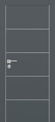 Дверь PX-12 AL кромка с 2-х ст. / Цвет Графит / Двери PROFILO PORTE