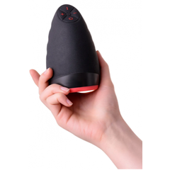 Мастурбатор мужской Toyfa Erotist Lava, перезаряжаемый с подогревом, силикон, черный, 13 см