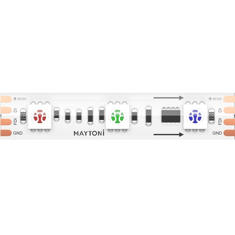 Светодиодная лента Maytoni 12В 5050 14,4Вт/м RGB 5м IP 67 201244