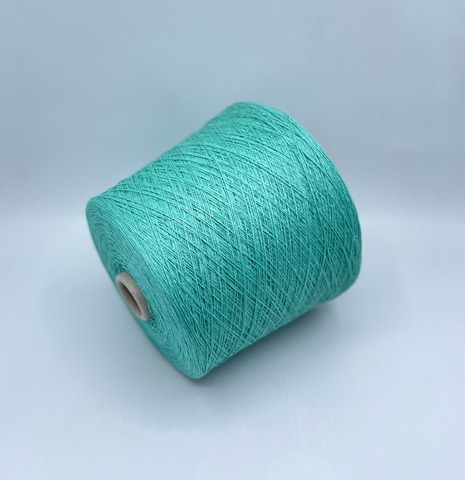 Бобинная пряжа, Sigarino, 2/14 700м, 50% Кашемир, 30%Шелк, 20%Меринос, Мятный,неоднотонный,37086