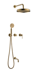 Boheme 174-2-BR Смеситель встроенный + верхний + ручной душ + излив, ETERNA BRONZE фото