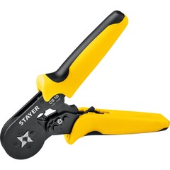 STAYER CS-10, 0.25 - 10 мм2, мультидиапазонные пресс-клещи с квадратным профилем для втулочных наконечников, Professional (44447)