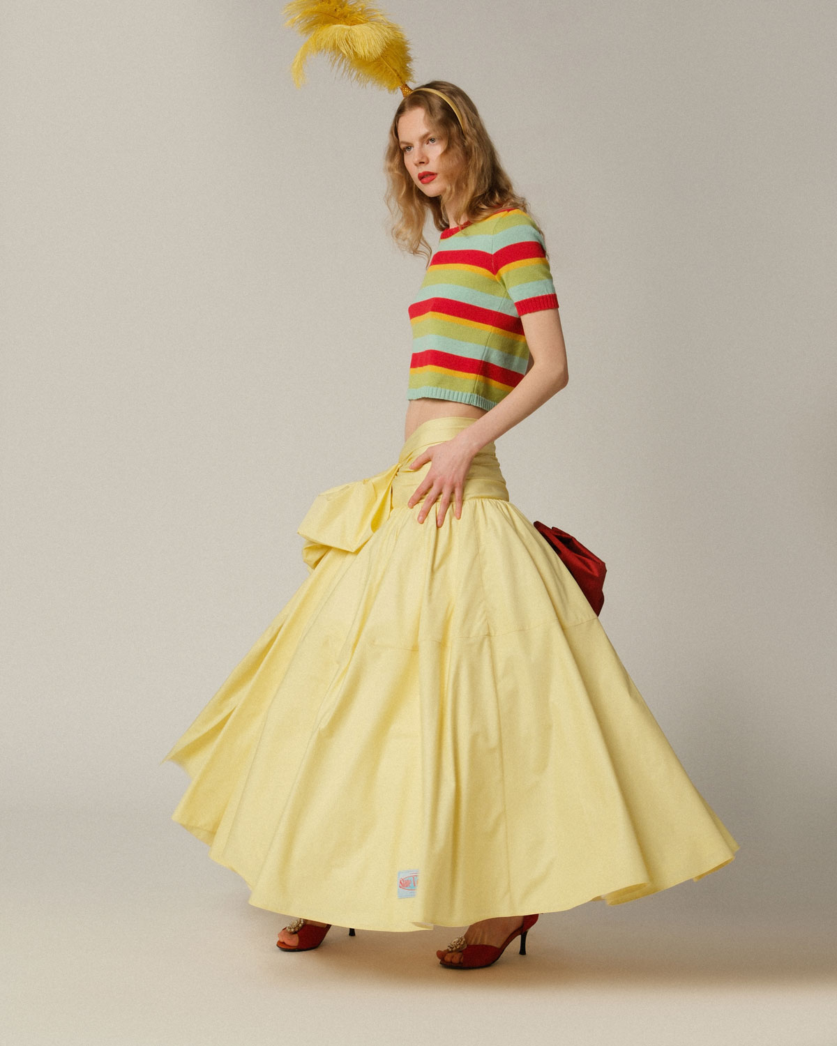 Укороченный трикотажный топ