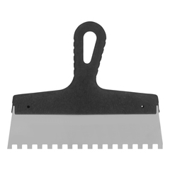 Шпатель 250мм, зуб 8х8мм, из нержавеющей стали, пластмассовая ручка, Сибртех, 85474