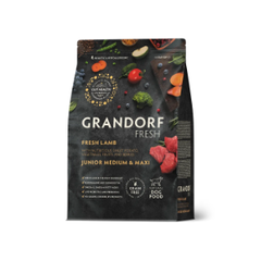 Сухой корм GRANDORF FRESH DOG Lamb JUNIOR MEDIUM&MAXI, ягненок с бататом, для юниоров беременных или кормящих собак 3кг