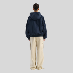 Бомбер Alpha Industries Logo L-2B Hooded Hunter Replica Blue (Синий)