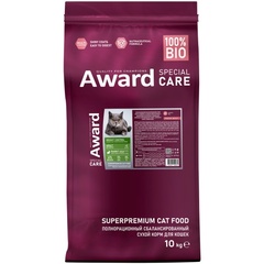 Сухой корм AWARD SPECIAL CARE Weight Control для взрослых стерилизованных кошек для контроля веса со свежим мясом кролика 10кг