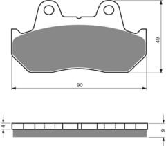 Тормозные колодки дисковые 050 AD