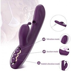 Многофункциональный вибратор-кролик с воздушной стимуляцией