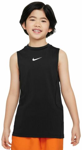 Детская теннисная футболка Nike Kids Pro Sleeveless Top - black/white
