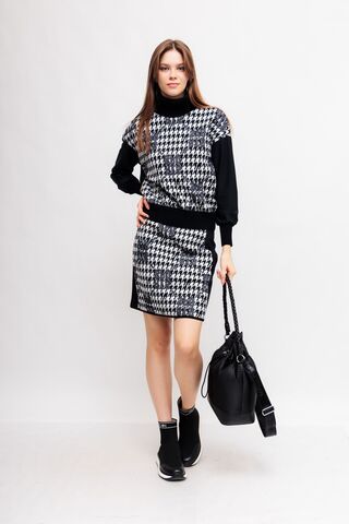 Marc Cain Sports Юбка -мини трикотажная с хлопком в узор 