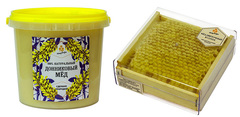 Комплект натурального меда: донниковый мед (1400 грамм) и сотовый мед (350 грамм)