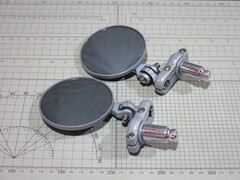 Зеркала в руль серебро круглые складные