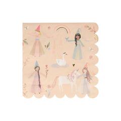 Салфетки большие "Princess &amp; Unicorn" 16 шт.