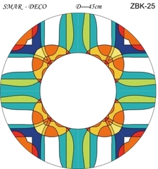 Эскиз для росписи, Зеркало диаметр-45см, SMAR-ZBK-25