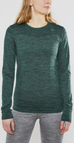 Утеплённая беговая рубашка Craft Fuseknit Comfort Green женская