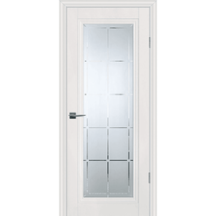 Купить Межкомнатная дверь экошпон Profilo Porte PSC-35 зефир остеклённая