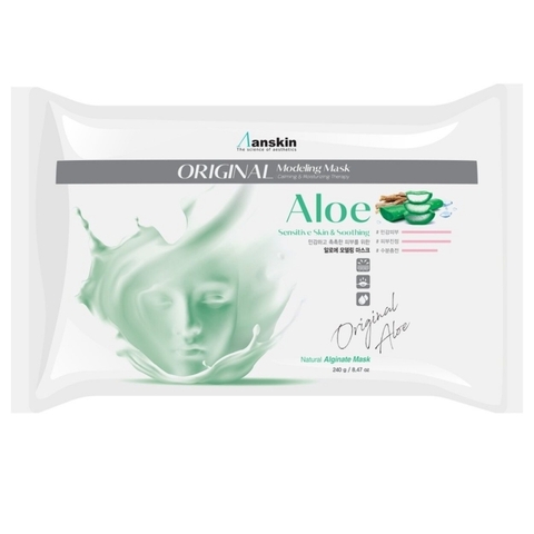 Anskin Aloe Modeling Mask Маска альгинатная с экстрактом алоэ успокаивающая