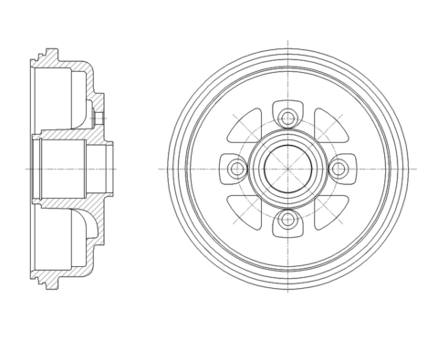 Барабан тормозной G-brake  GD-06800