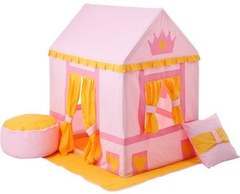 Текстильный домик-палатка Paremo с пуфиком для девочек Дворец Три Короны PCR116