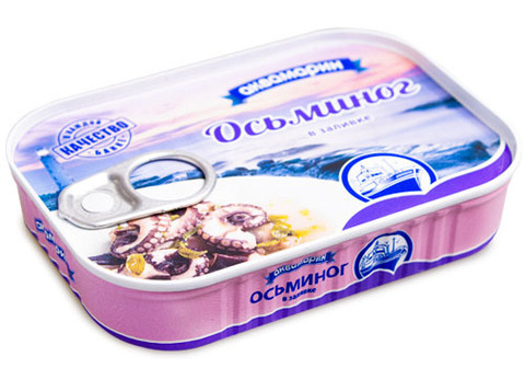 Осьминог кусочками в заливке, 105г