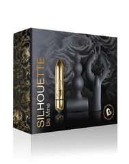 Элегантный вибронабор Be Mine: вибропуля и 2 силиконовые насадки - 