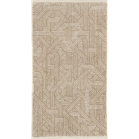 Коврик для ванной 65х120 Leitner Confussion 447-71 бежево-сливочный